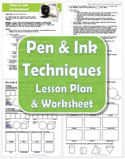 Pen and Ink Techniques Lesson plan and worksheet