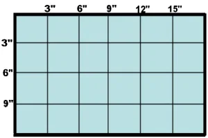 3 inch grid Adire Eleko Cloth art lesson
