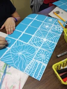 Adire Eleko Cloth art lesson