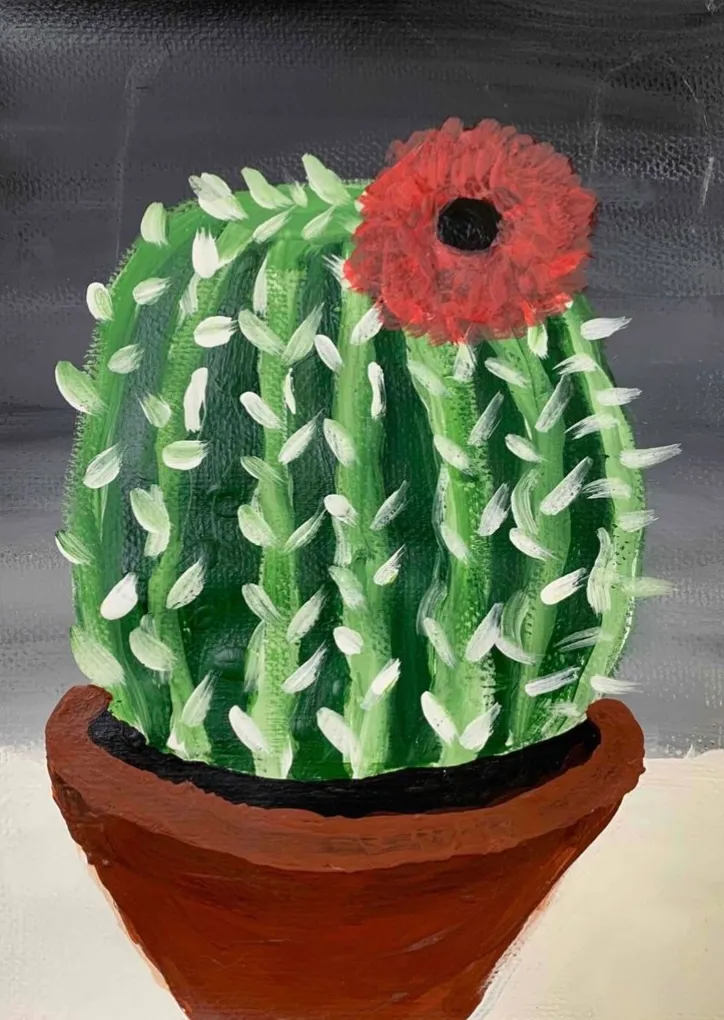 Cactus Acrylic Painting Lesson