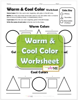 Warm & Cool Color Worksheet preview