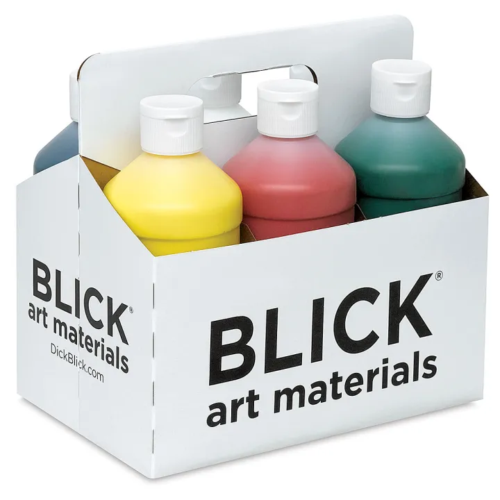 Blickrylic Student Acrylics - Basic Color Set, Pack of 6, Pints