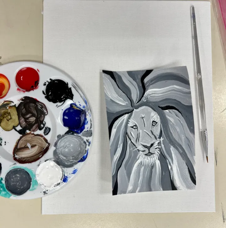 Monochromatic pet portrait practice