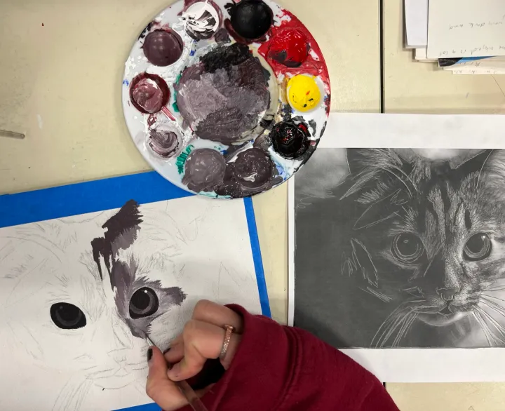 Monochromatic pet portrait