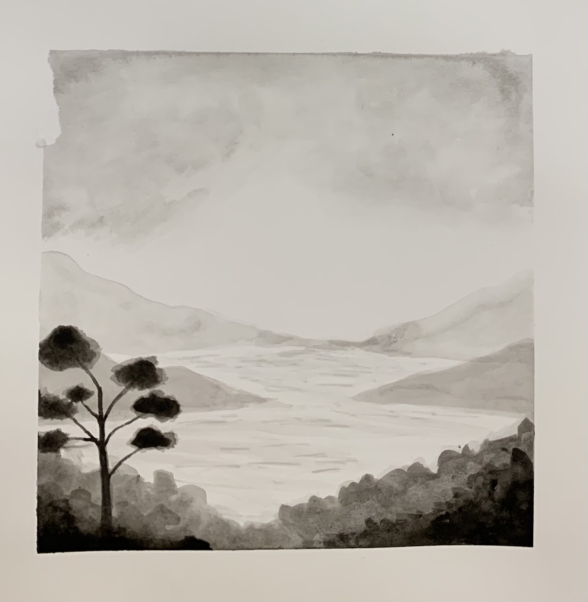 Featured: India Ink Landscape Art Lesson