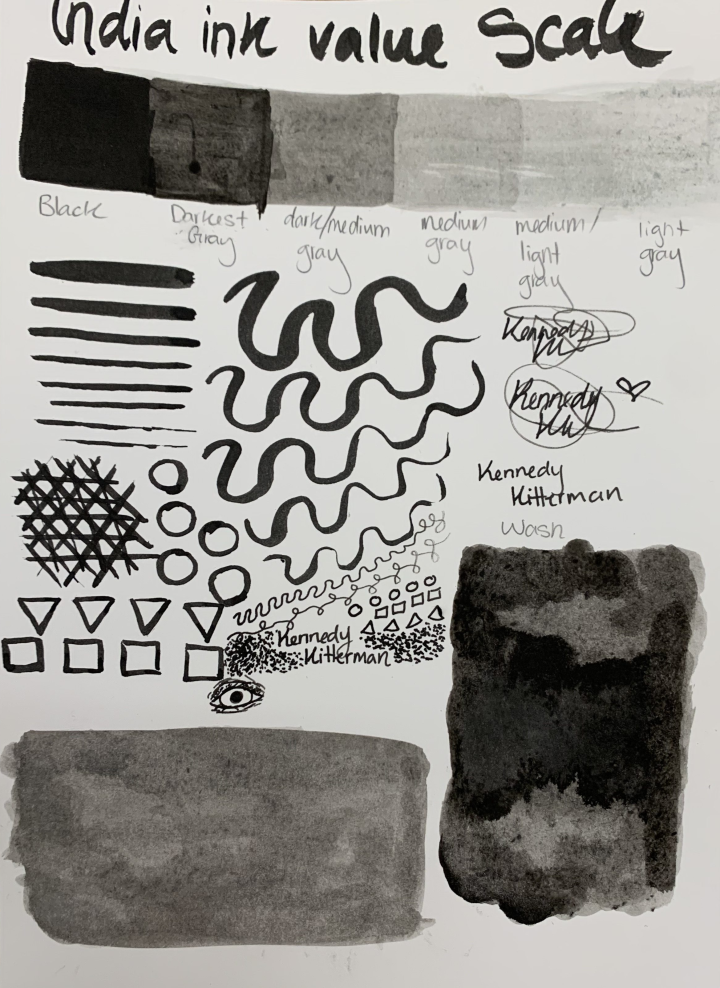 india ink art lesson