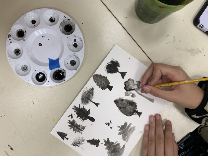 india ink landscape art lesson