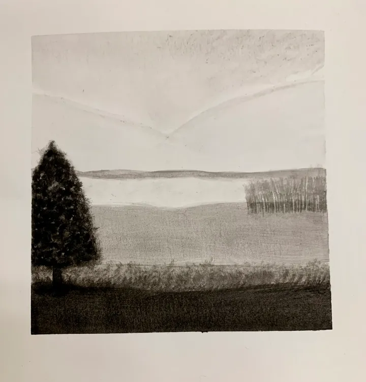 india ink landscape art lesson