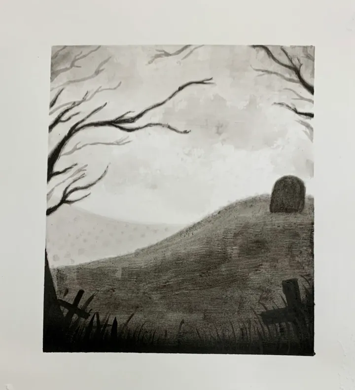 india ink landscape art lesson