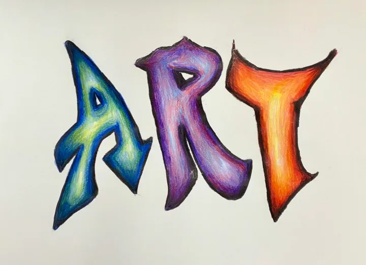 Colored Pencil Name Design