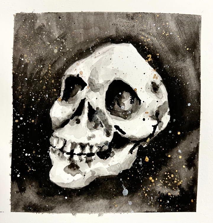 India Ink Skull Artwork