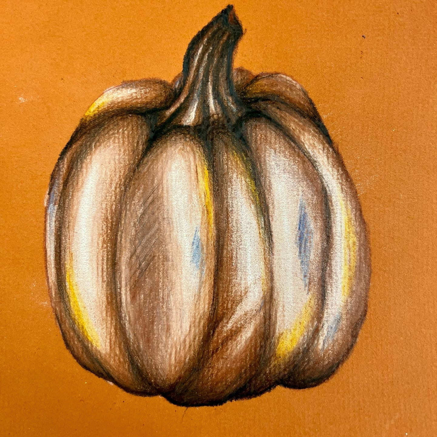 Featured: Colored Pencil Pumpkin Artwork