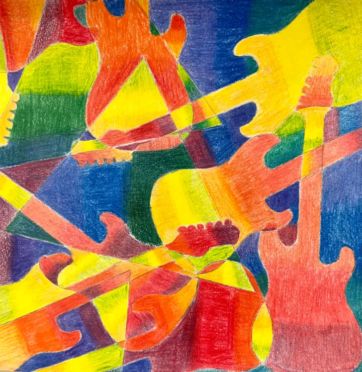 abstract colored pencil artwork