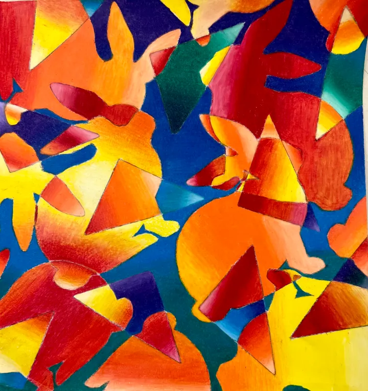 abstract colored pencil artwork
