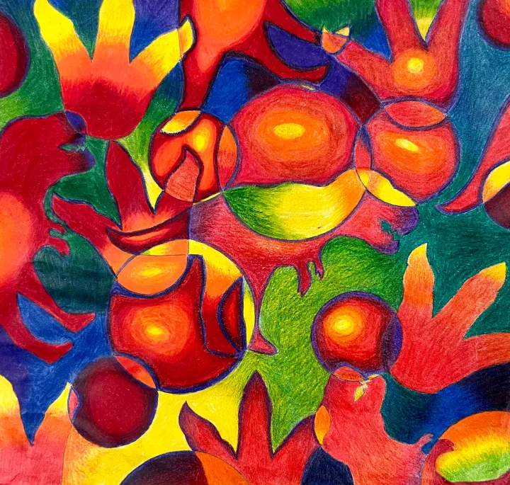 abstract colored pencil artwork