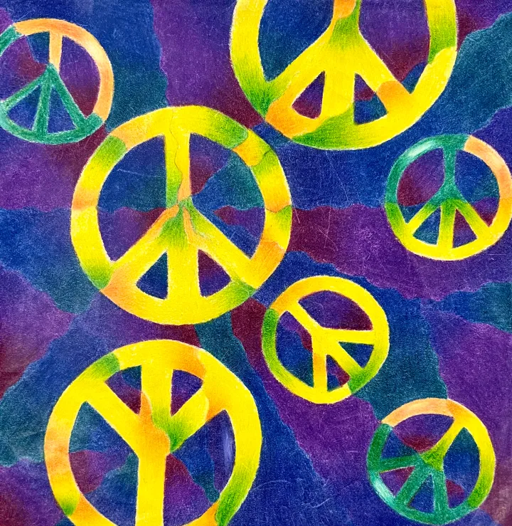 abstract colored pencil artwork