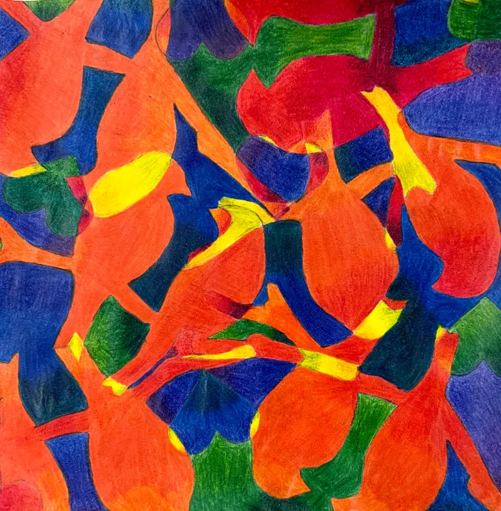 abstract colored pencil artwork