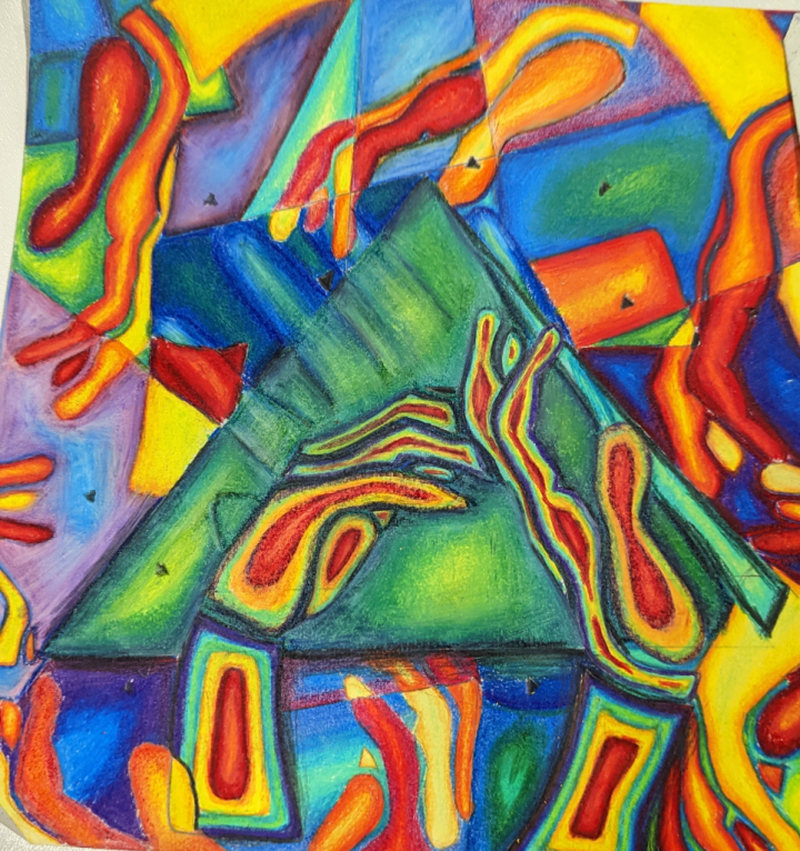 abstract colored pencil artwork
