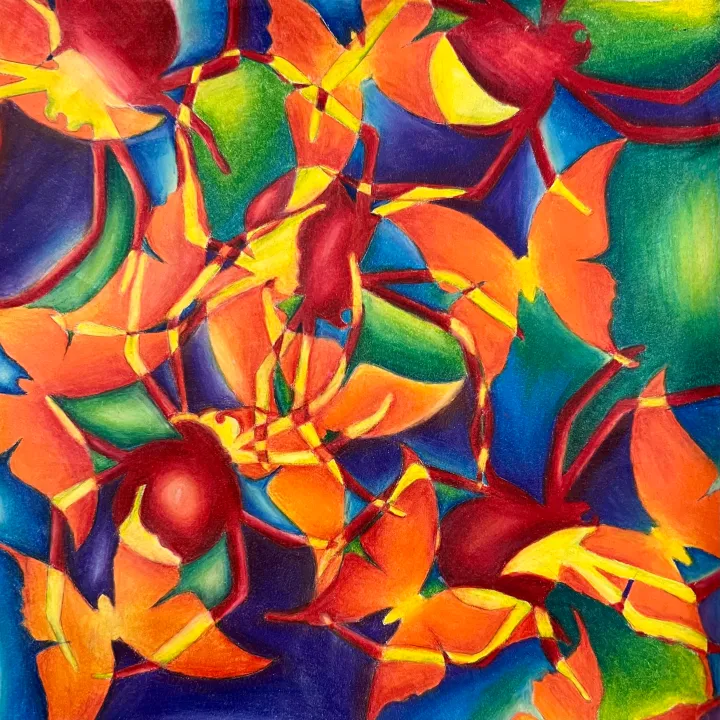 abstract colored pencil artwork