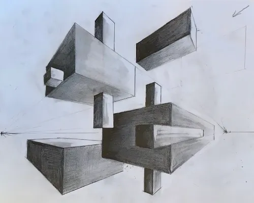 Two Point Perspective | Drawing & Shading Exercise