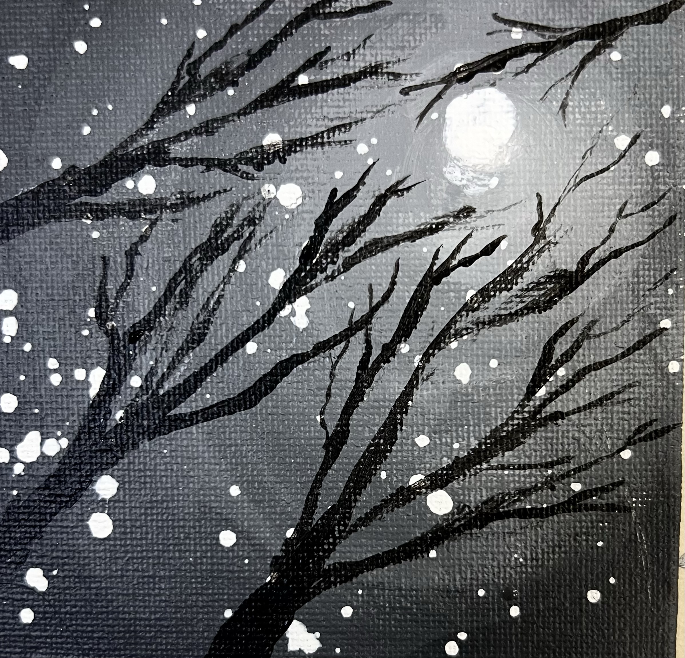 Featured: Moonlit Night Monochromatic Painting
