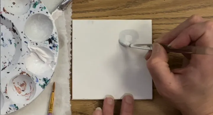 Moonlit Night Monochromatic Painting step by step