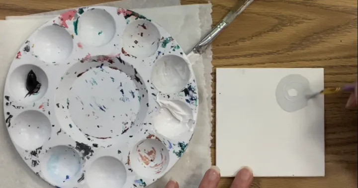 Moonlit Night Monochromatic Painting step by step