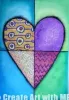 Heart Art Watercolor Resist Mixed Media