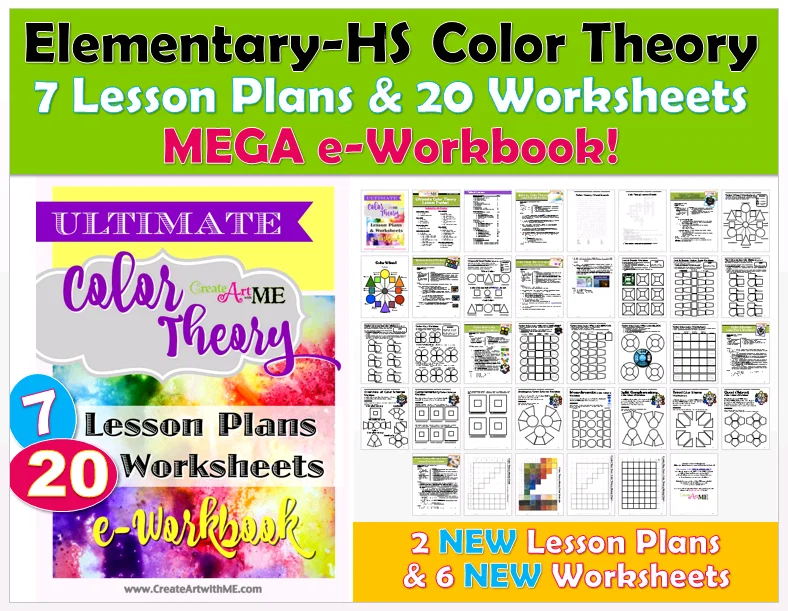 Featured: Ultimate Color Theory Lesson Plans and Worksheets e-Workbook