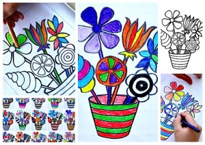 5 shuffle vaso fiori