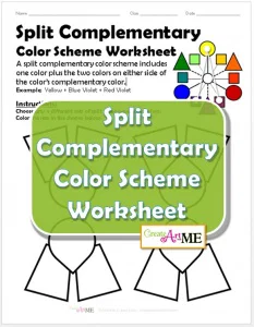 Split Complementary Color Scheme Worksheet