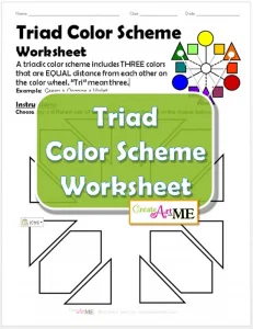 Triad Color Scheme Worksheet