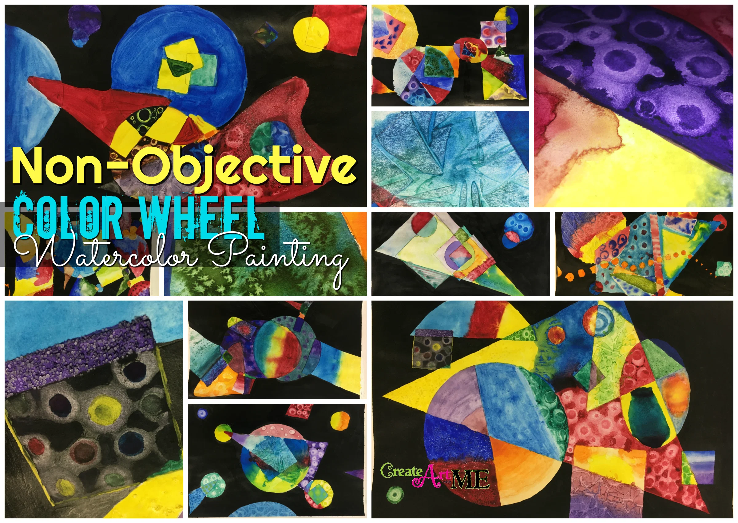 Featured: Non-Objective Color Wheel Watercolor Lesson