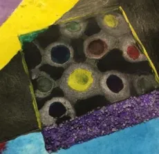 Non objective color wheel Watercolor painting