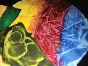 Non objective color wheel Watercolor painting