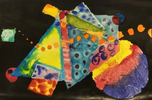 Non objective color wheel Watercolor painting