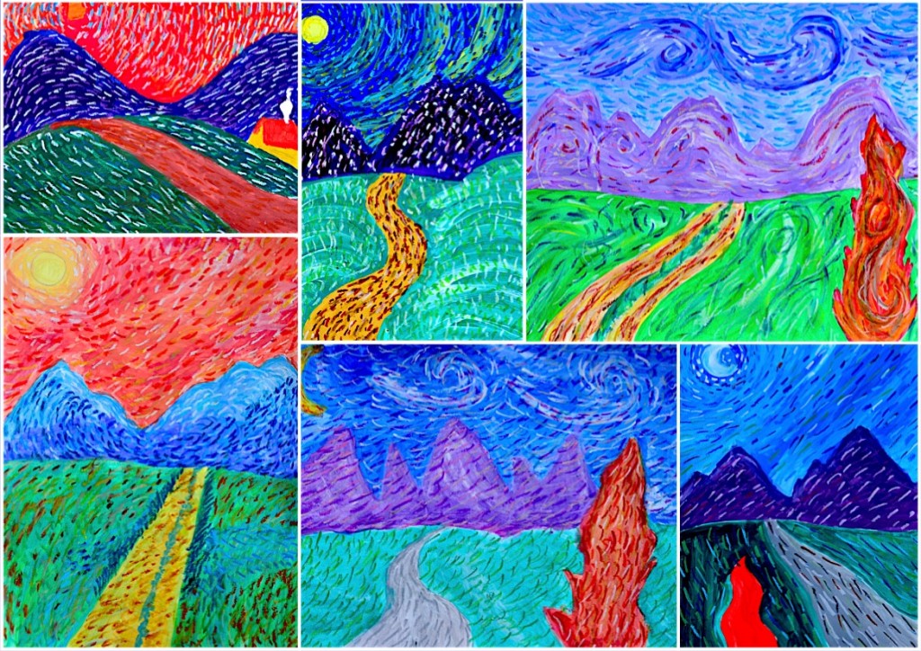collage 6 van gogh