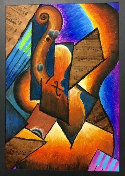 Cubism music instrument lesson plan 