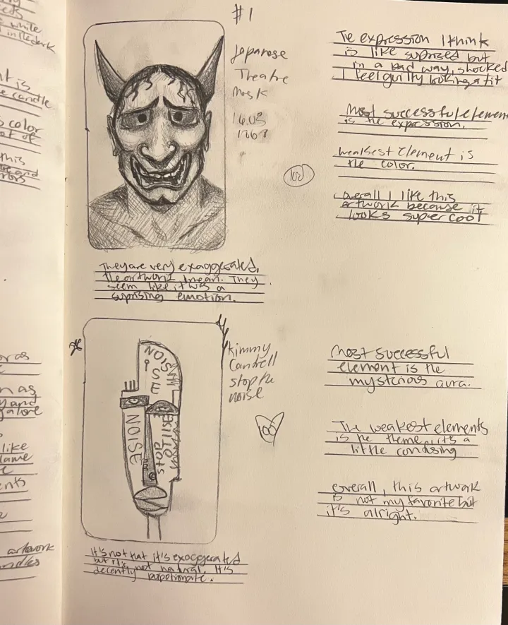 art history sketchbook ideas