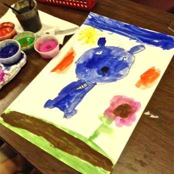 Blue Dog Art Lesson