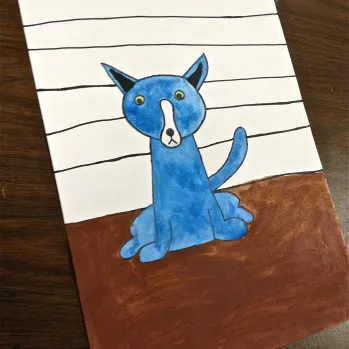 Blue Dog Art Lesson