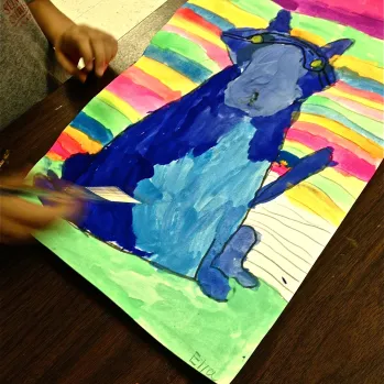 Blue Dog Art Lesson