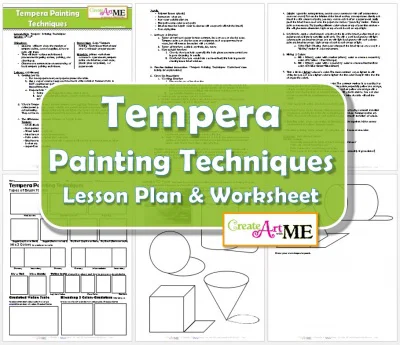 Tempera Painting Techniques Lesson Plan & Worksheet