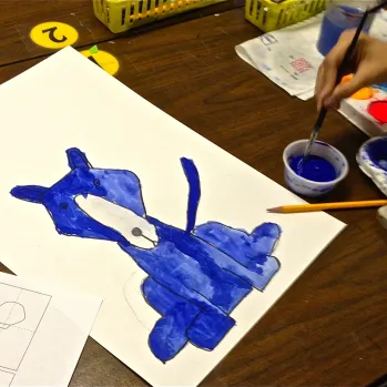 Blue Dog Art Lesson