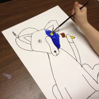 Blue Dog Art Lesson