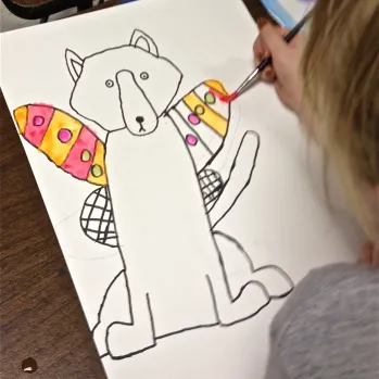 Blue Dog Art Lesson