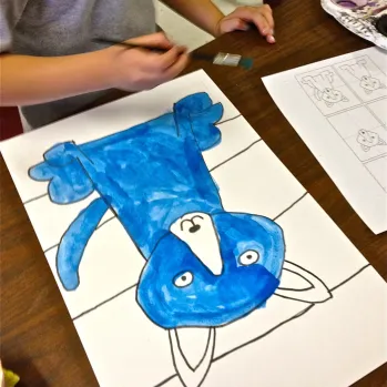 Blue Dog Art Lesson