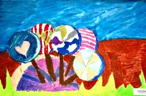 Wayne Thiebaud Forms Lollipop oil pastel lesson