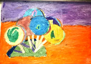 Wayne Thiebaud Forms Lollipop oil pastel lesson