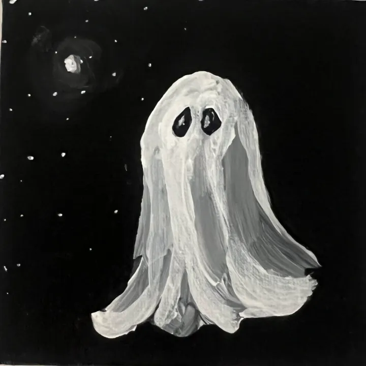 paint party ideas easy ghost painting